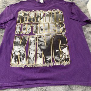 Black History Free At Last Martin Luther King MLK T-shirt Mens Front Back Print